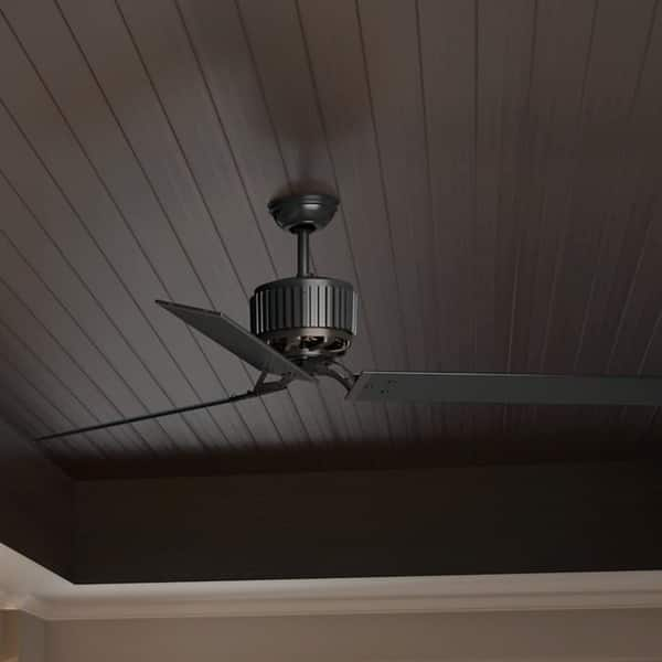 Shop Hunter Fan Industrial Hfc 72 72 Inch Black With 6 Matte