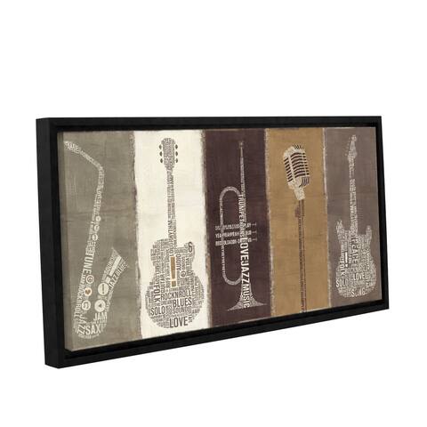 ArtWall 'Michael Mullan's Band Neutral' Gallery Wrapped Floater-framed Canvas - Multi