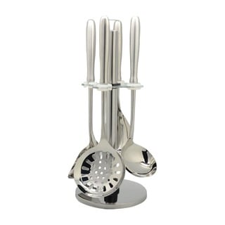 Prime Cook 5 Piece Stainless Steel Utensil Set Overstock 11366653 Chrome