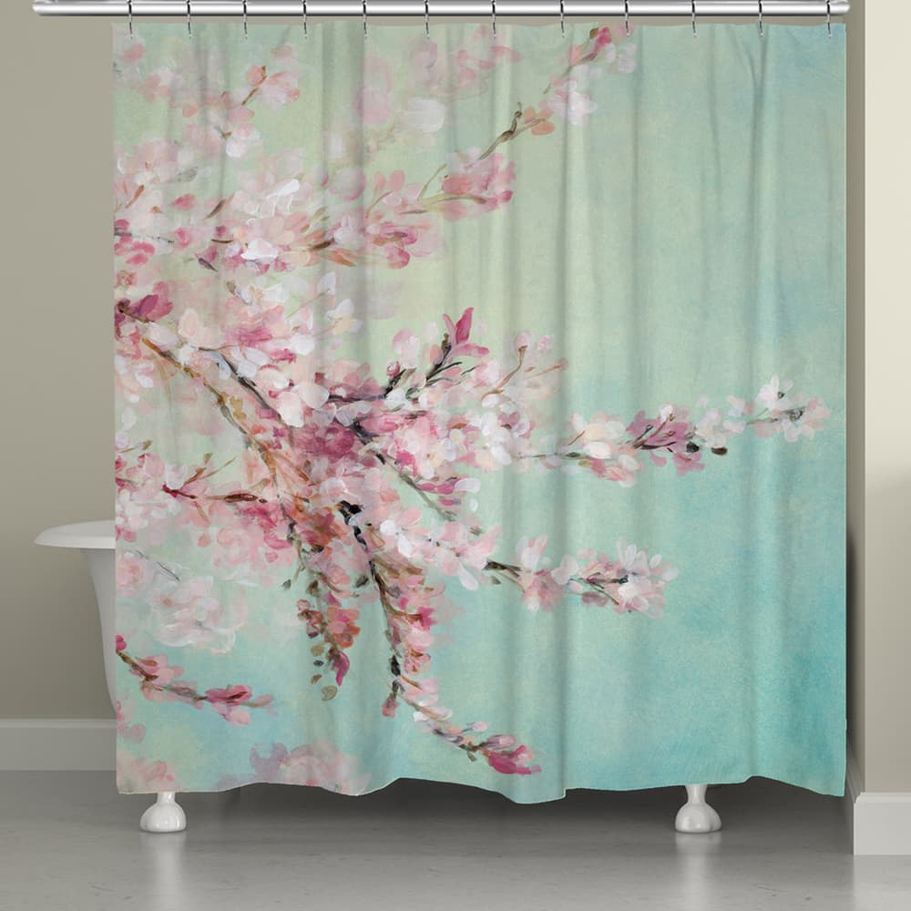 Laural Home Cherry Blossom Blooms Shower Curtain