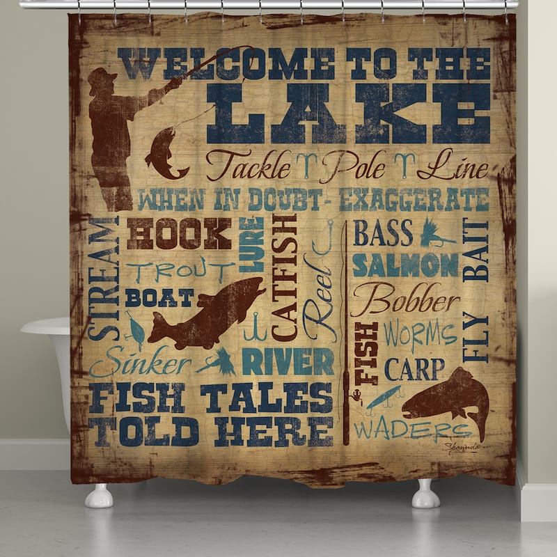 Laural Home Fish Tales Shower Curtain