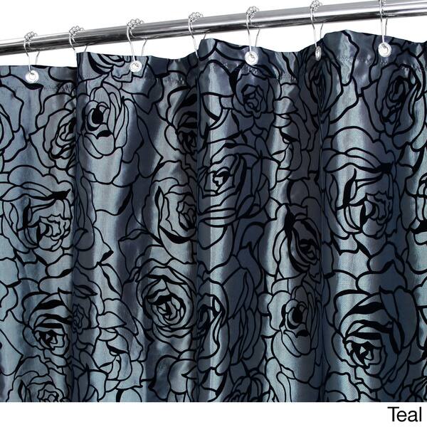 Shop Park B Smith Cabbage Rose Luxury Watershed Shower Curtain