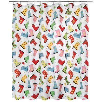 Park B. Smith Favorite Boots Watershed Shower Curtain - Multi-color