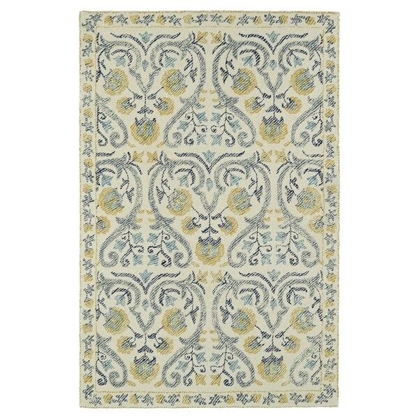 Hand-Tufted Mi Casa Ivory Garden Rug (3'6 x 5'6) - 3'6" x 5'6"