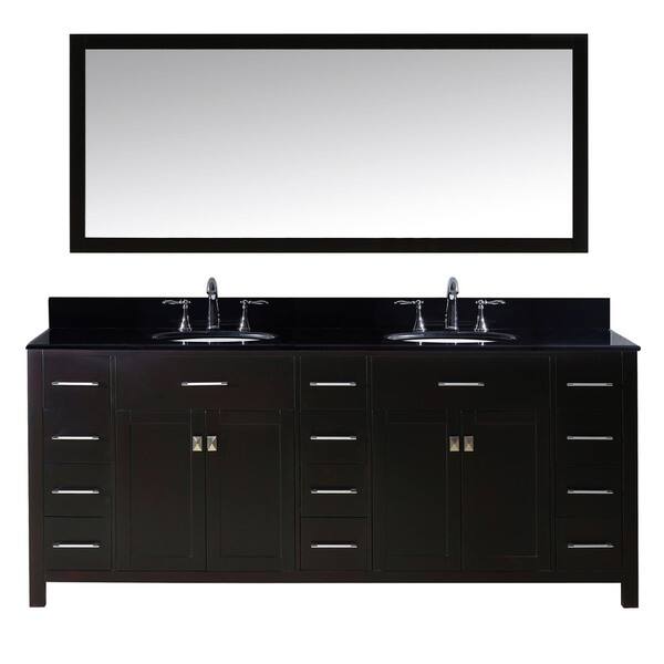Caroline Parkway 72 in. W Bath Vanity Cabinet Only in Espresso Caroline Parkway 72 in. W Bath Vanity Cabinet Only in Espresso