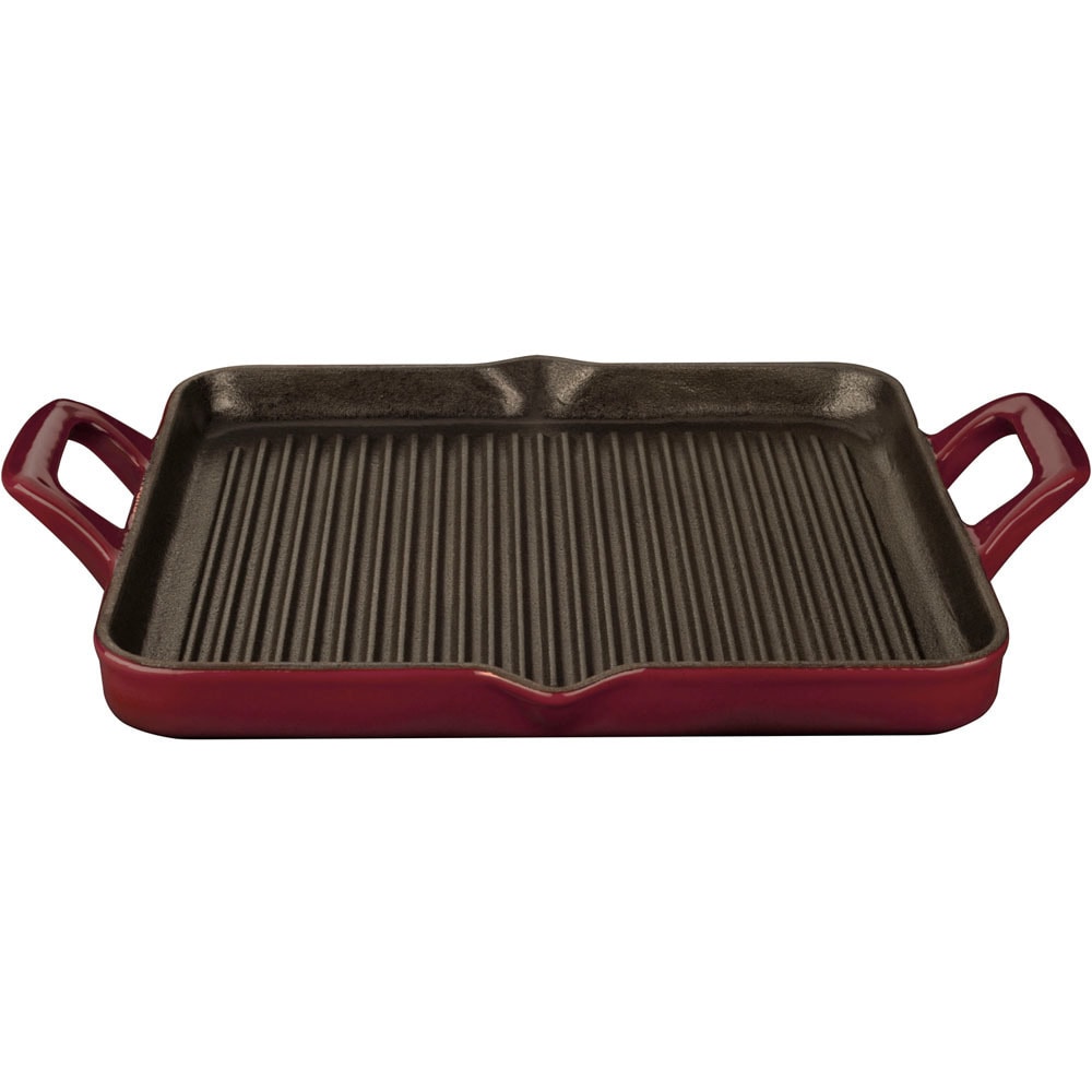 CUISINEL Versatile Pre Seasoned 10.5 in. Cast Iron Square Grill