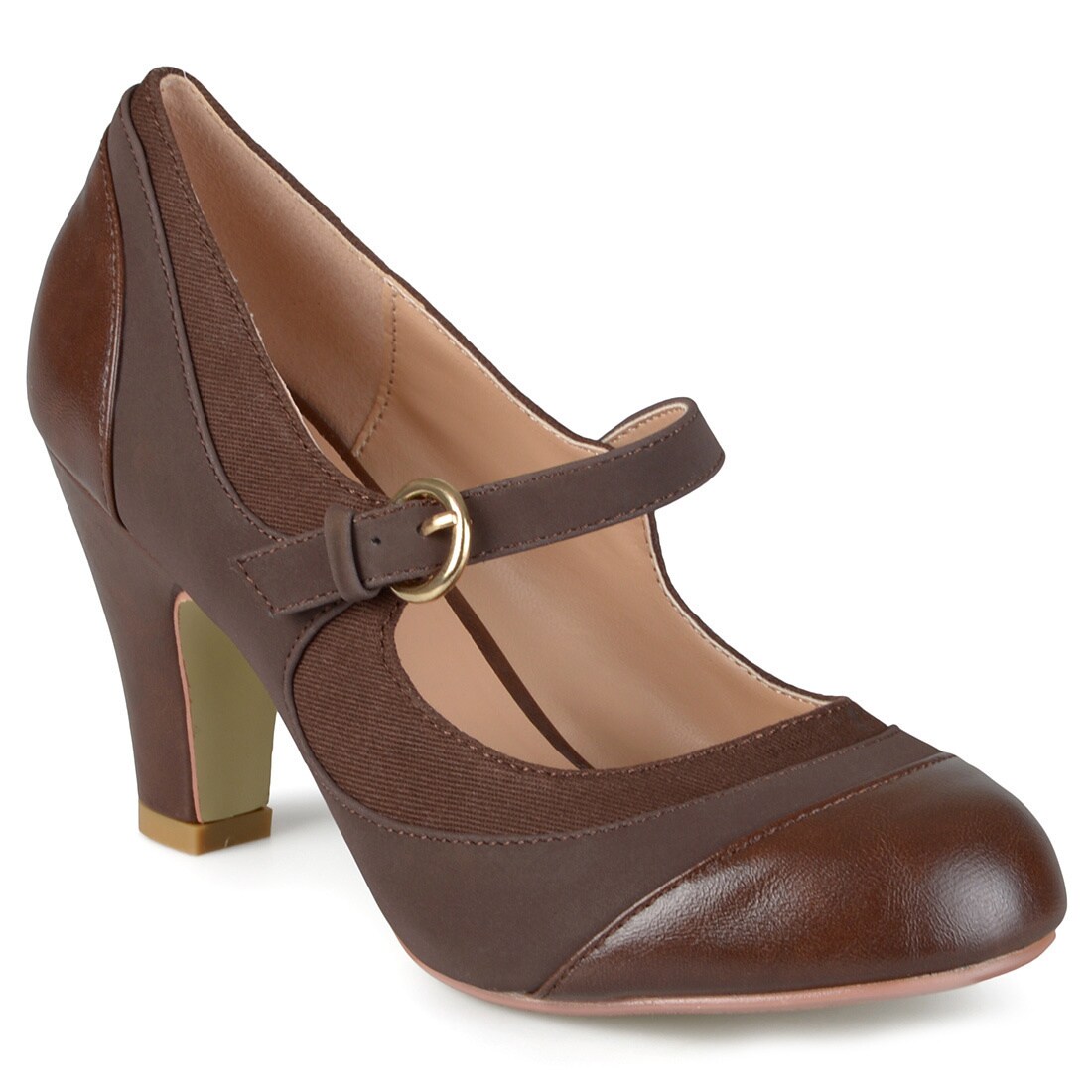 two tone mary jane pumps