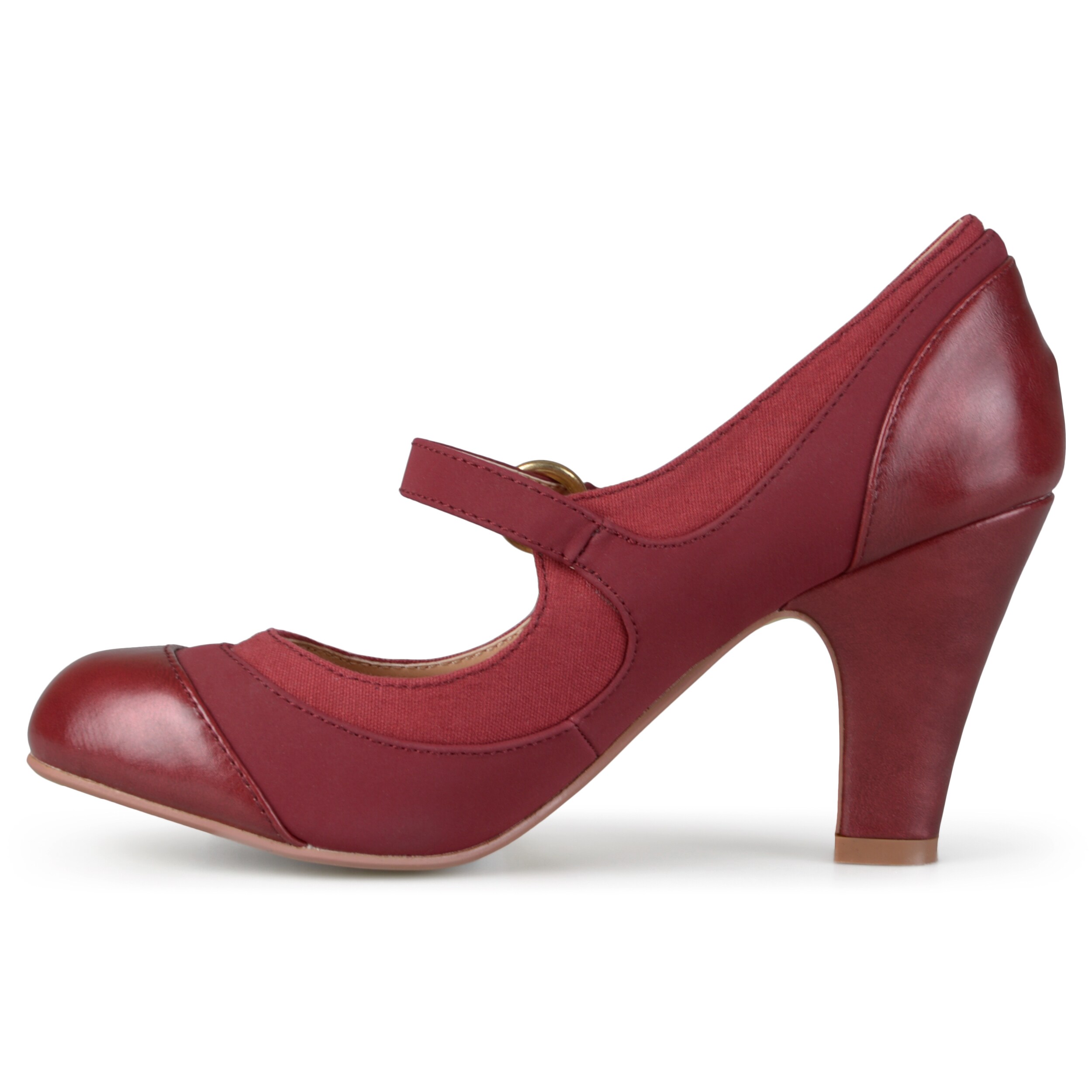 two tone mary jane pumps