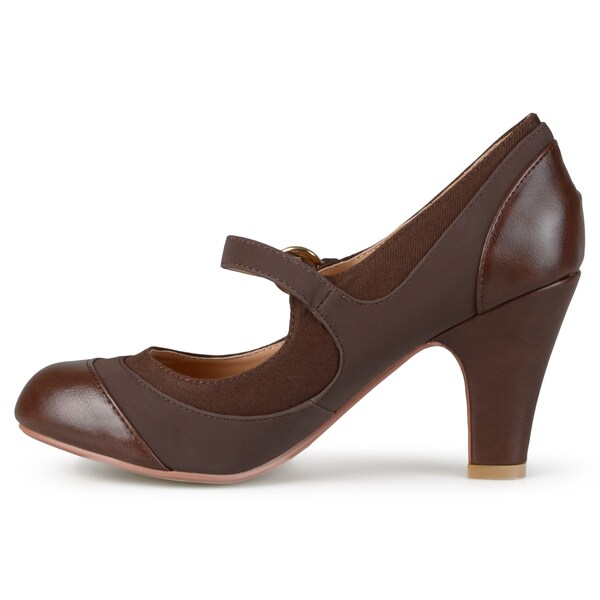 two tone mary jane pumps