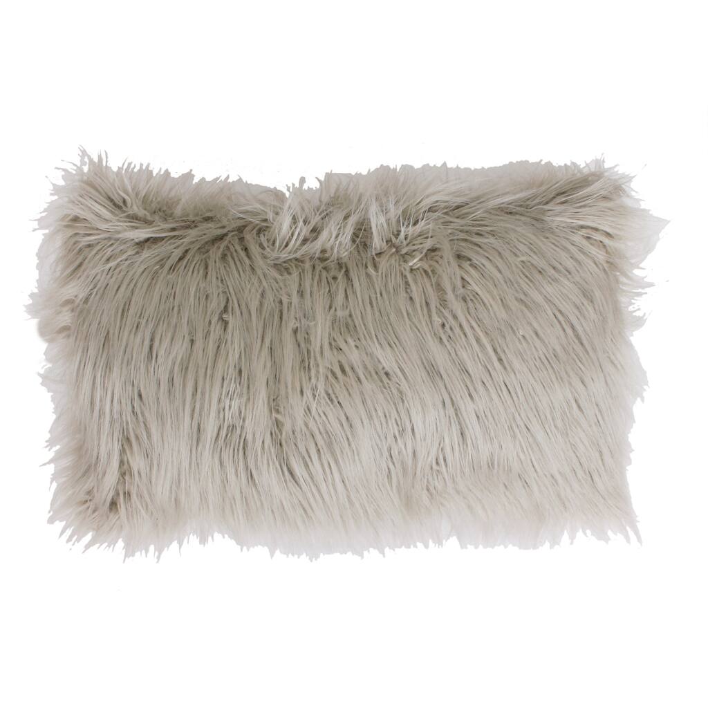 Thro by Marlo Lorenz Keller Faux Mongolian Rectangle Throw Pillow