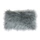 preview thumbnail 9 of 17, Thro by Marlo Lorenz Keller Faux Mongolian Rectangle Throw Pillow Silver