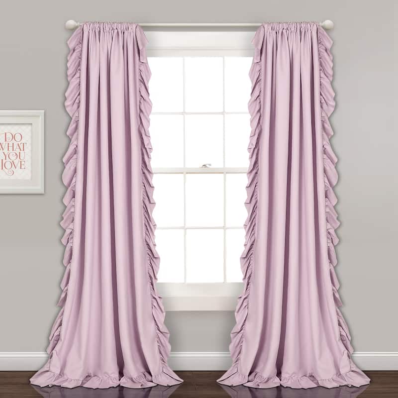The Gray Barn Gila Ruffled Edge Curtain Panel Pair
