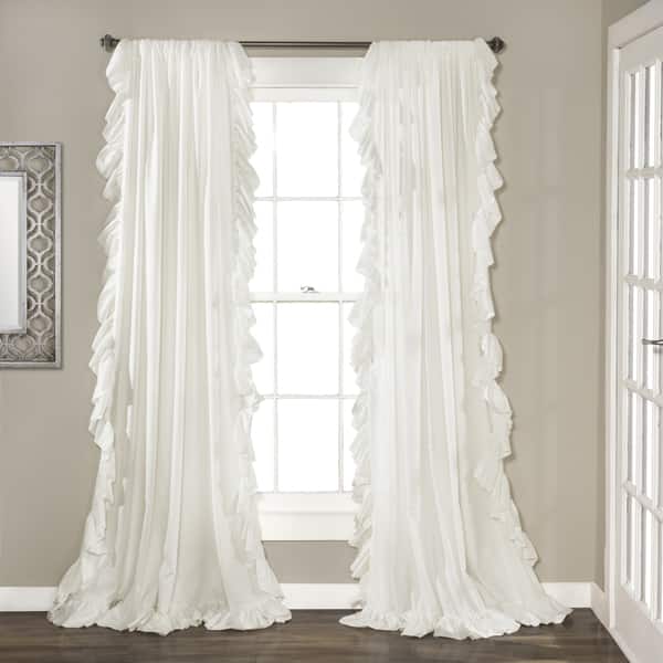 slide 1 of 46, The Gray Barn Gila Curtain Panel Pair 54X84 - 84 Inches - White