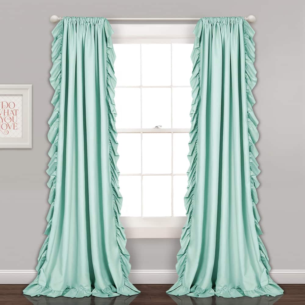 The Gray Barn Gila Ruffled Edge Curtain Panel Pair