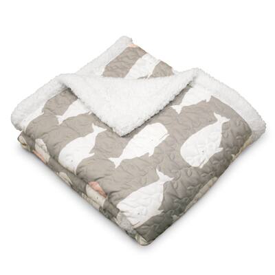 Lush Decor Whale Sherpa Throw