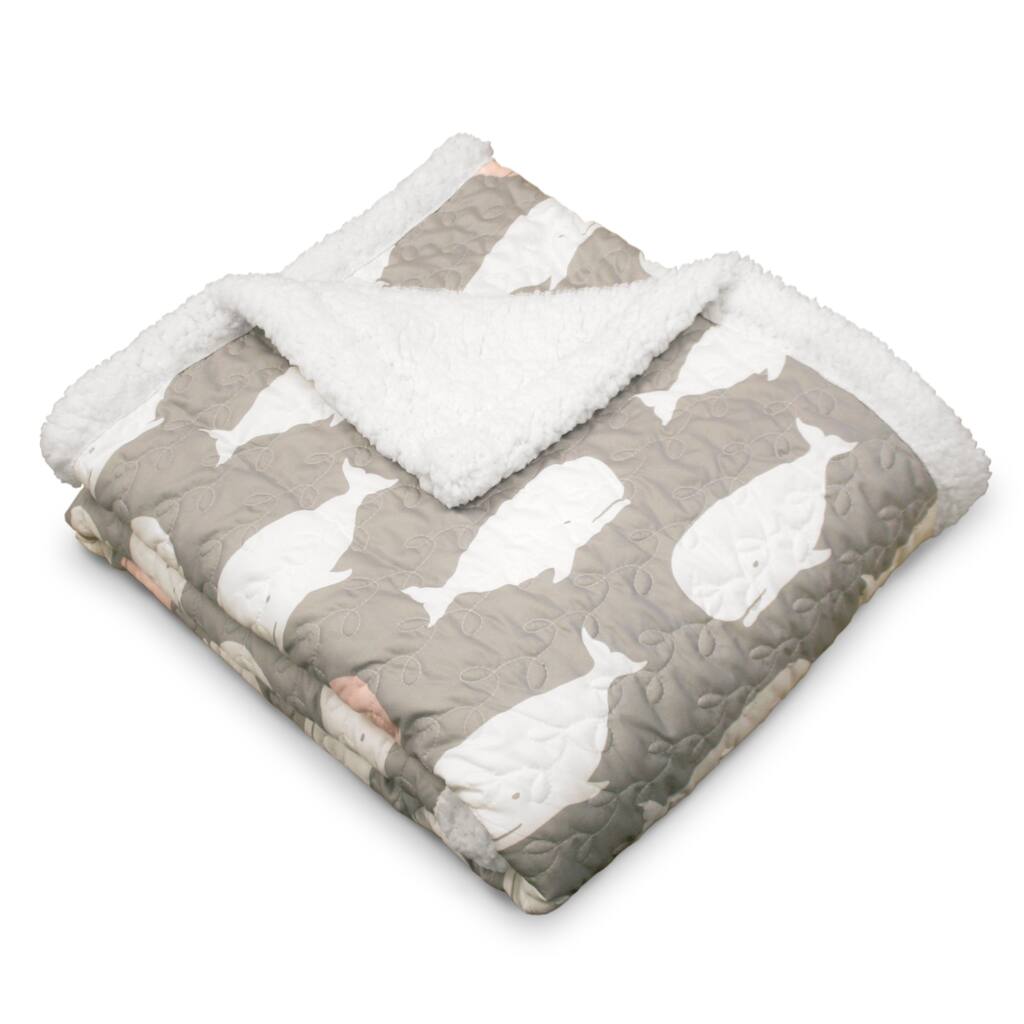 Lush Decor Whale Sherpa Throw