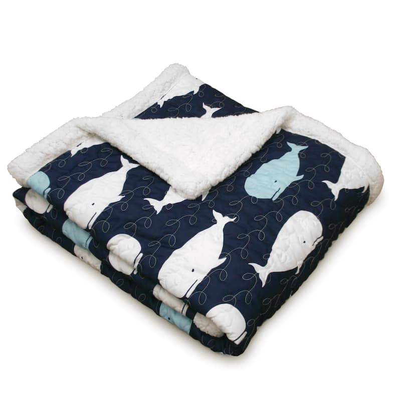Lush Decor Whale Sherpa Throw