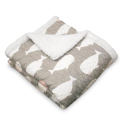 Lush Decor Whale Sherpa Throw