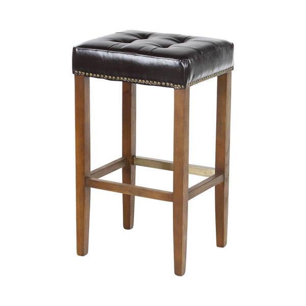 Nashville Classic Leather Nail Head Bar Stool - Bed Bath & Beyond