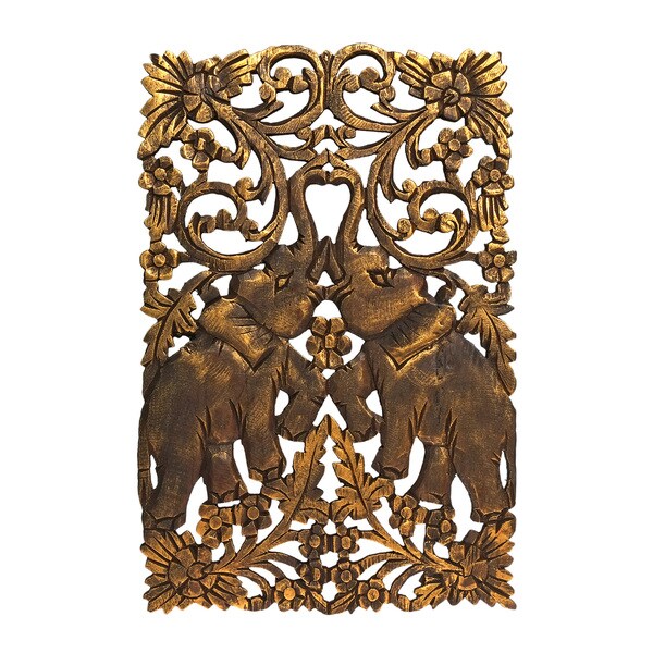 Gold Metal Elephant Wall Decor / Gold Elephant Wall Hook-view large