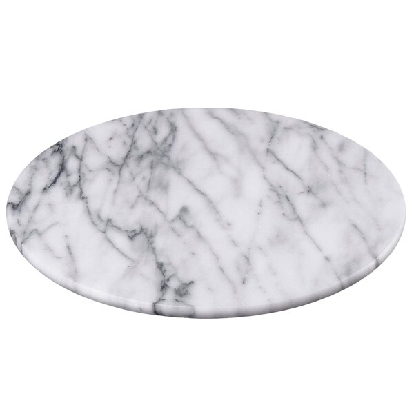 Creative Home White Marble 12" Lazy Susan, Rotating Serving Board. Opens flyout.