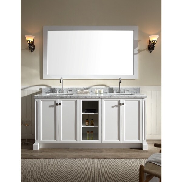 Westwood 73" Double Sink Vanity Set in White