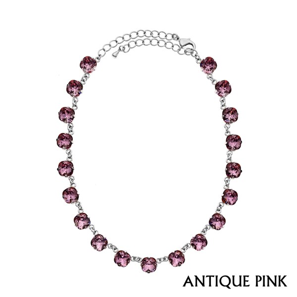 Isla Simone - Gold or Rhodium Plated Emerald Cut Austrian Crystal Necklace
