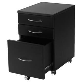 Shop Laurence Leather File Cabinet Black Overstock 11370438