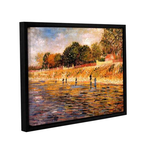 ArtWall 'Vincent van Gogh's Banks of the Seine' Gallery Wrapped Floater-framed Canvas