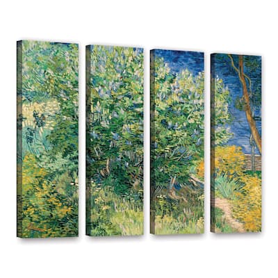 ArtWall 'Vincent van Gogh's Lilacs' 4-piece Gallery Wrapped Canvas Set