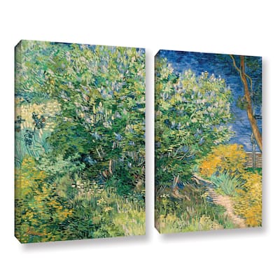 ArtWall 'Vincent van Gogh's Lilacs' 2-piece Gallery Wrapped Canvas Set