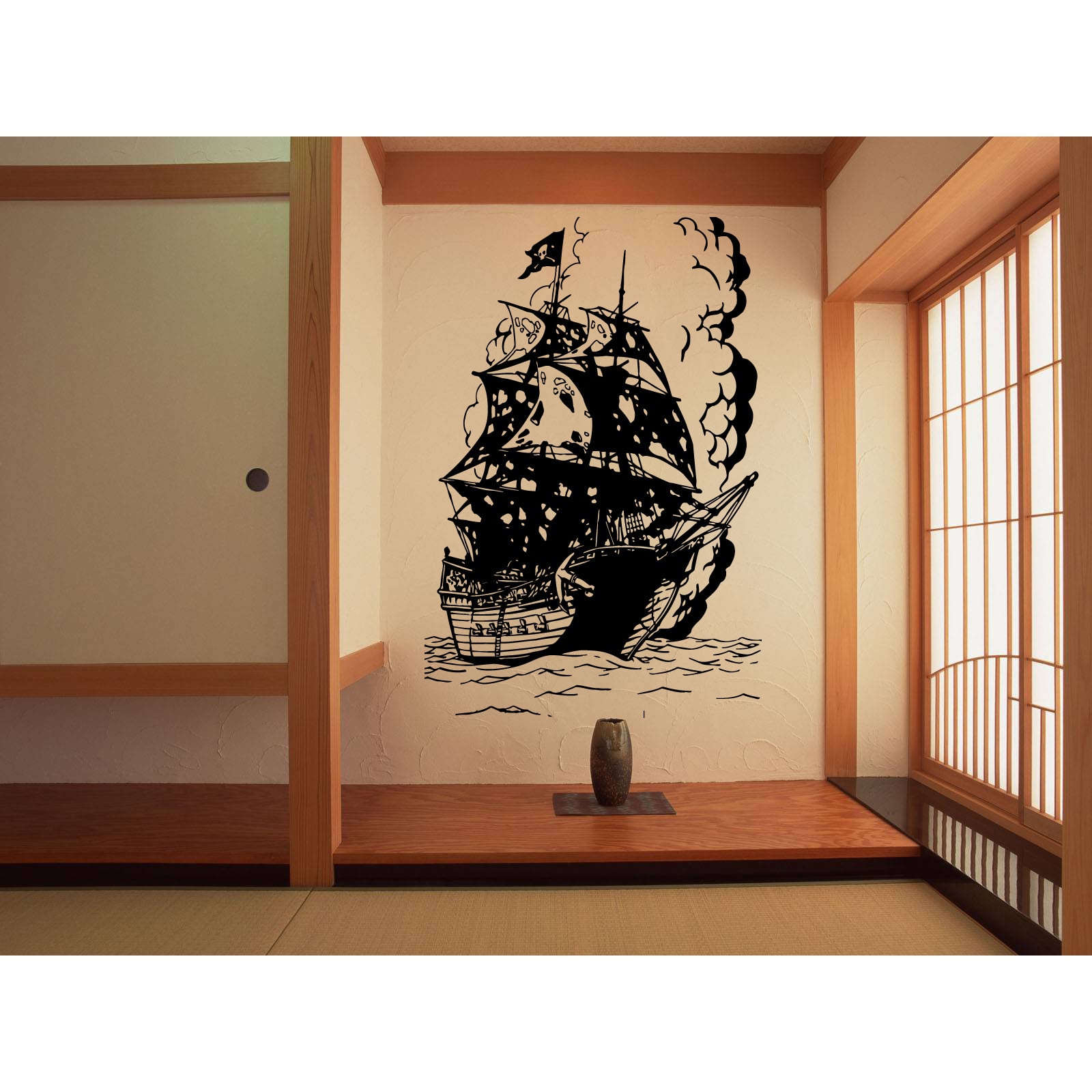 Pirate Ship and Ocean Wall Art Sticker Decal - Bed Bath \u0026 Beyond - 11371719, image size:1600x1600