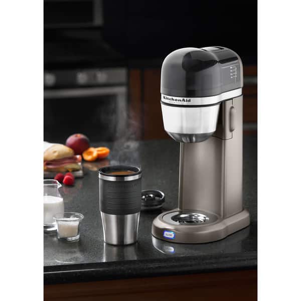 KitchenAid KCM0402ACS 4-Cup Personal Coffee Maker with Multifunctional  Thermal Mug - Cocoa Silver - Bed Bath & Beyond - 11372008