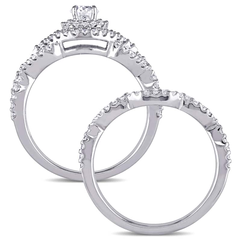 Miadora Signature Collection 14k White Gold 1ct TDW Diamond Bridal Ring Set