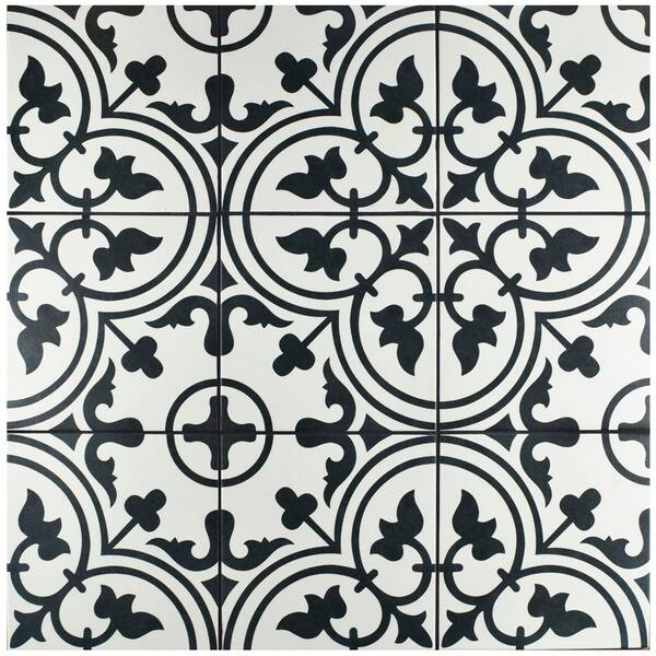 Somertile 9 75x9 75 Inch Art White Porcelain Floor And Somertile 9 75x9 75 Inch Art White Porcelain Floor And