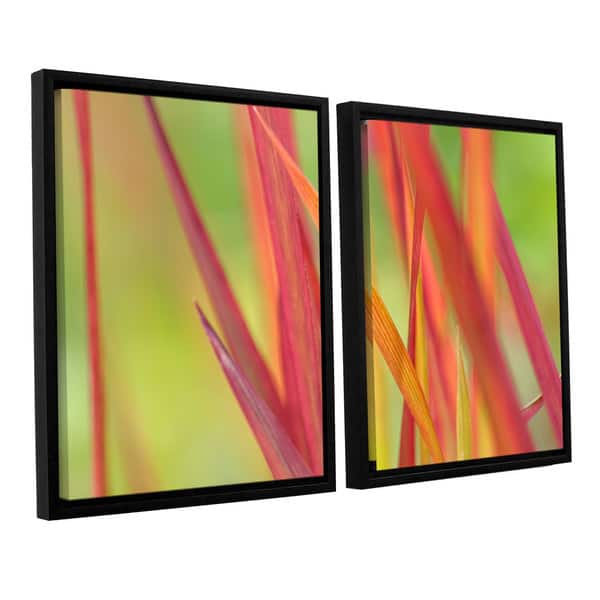 ArtWall 'Cora Niele's Red Winter' 2-piece Floater Framed Canvas Set ...