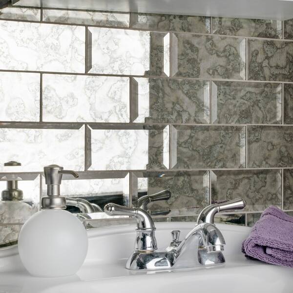Somertile 2 875x5 875 Inch Er Beveled Antique Mirror Inch Er Beveled Antique Mirror