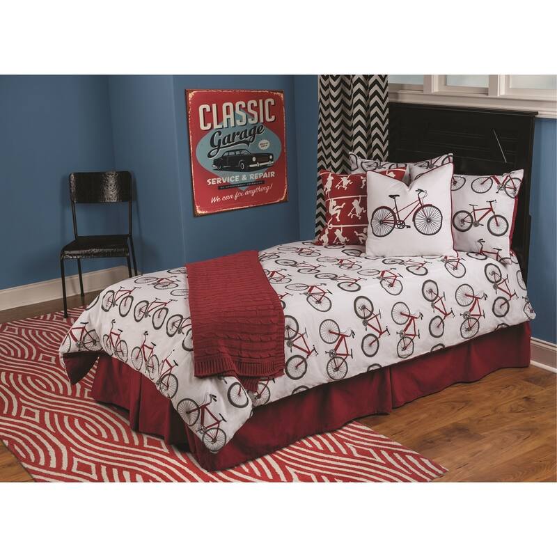 Vintage Bicycle 3-piece Comforter Set by Rizzy Home