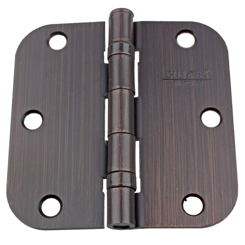GlideRite 3.5-inch Ball Bearing Door Hinges 0.625-inch Radius Corners Oil Rubbed Bronze (Pack of 12 or 24)