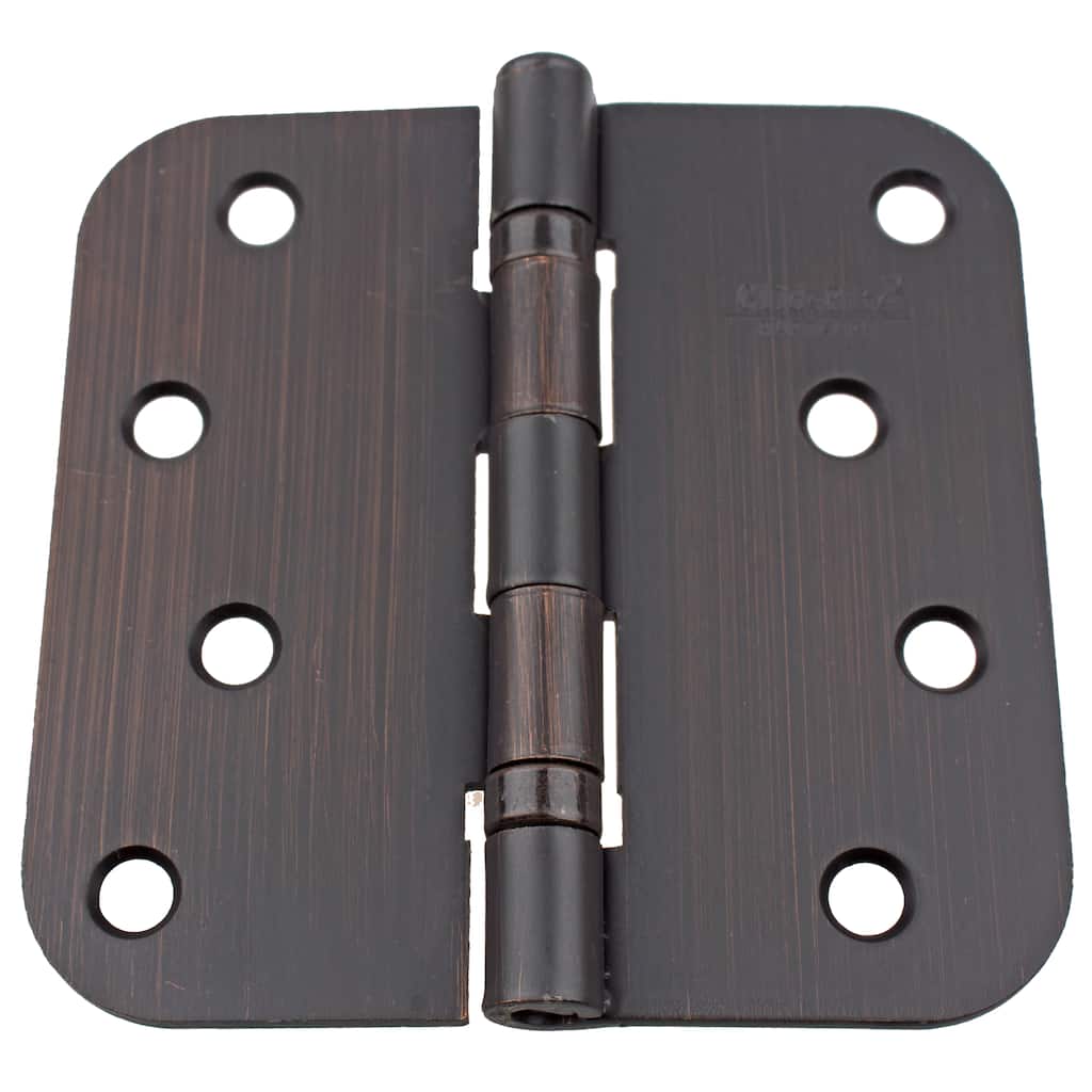 GlideRite 4-inch Ball Bearing Door Hinges 0.625-inch Radius Corners Oil Rubbed Bronze (Pack of 12 or 24)