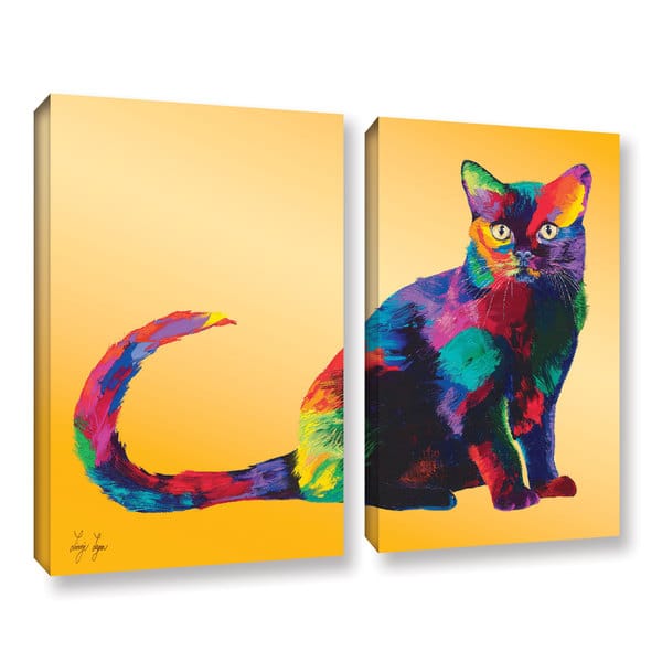 Artwall Linzi Lynn S Dark Velvet 2 Piece Gallery Wrapped Canvas Set Overstock 11372945