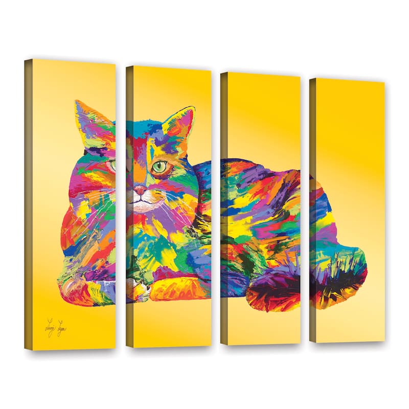 ArtWall 'Linzi Lynn's Giles' 4-piece Gallery Wrapped Canvas Set - Multi