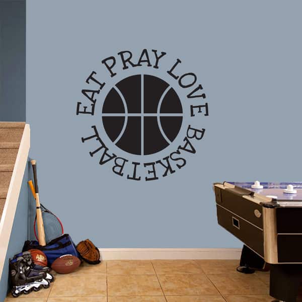 slide 2 of 2, Eat Pray Love Basketball' 36 x 36-inch Sports Wall Decal
