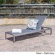 preview thumbnail 11 of 18, Cape Coral Outdoor Aluminum Adjustable Chaise Lounge by Christopher Knight Home Dark Grey