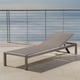 preview thumbnail 5 of 18, Cape Coral Outdoor Aluminum Adjustable Chaise Lounge by Christopher Knight Home