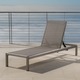 preview thumbnail 3 of 18, Cape Coral Outdoor Aluminum Adjustable Chaise Lounge by Christopher Knight Home