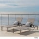 Cape Coral Outdoor Aluminum Adjustable Chaise Lounge (Set of 2) by Christopher Knight Home - Thumbnail 1