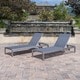 Cape Coral Outdoor Aluminum Adjustable Chaise Lounge (Set of 2) by Christopher Knight Home - Thumbnail 4