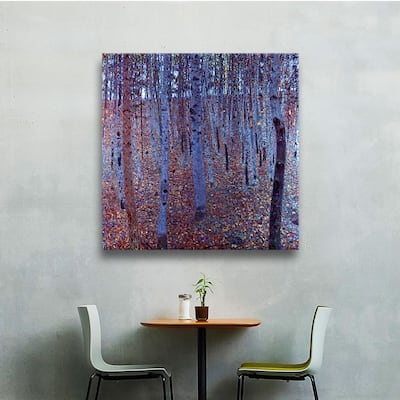 ArtWall 'Gustav Klimt's Beeche Forest' Gallery Wrapped Canvas