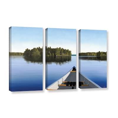 ArtWall 'Ken Kirsh's Paddle Muskoka' 3-piece Gallery Wrapped Canvas Set